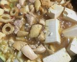 冷蔵庫残り物鶏肉なんちゃってモツ鍋風作り方7写真