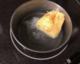 油揚げ玉子の巾着とワカメのほっこり味噌汁作り方7写真