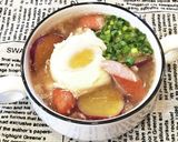 薩摩芋とウインナーの月見ほっこり味噌汁作り方3写真