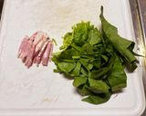 ベーコンとほうれん草と卵の炒め物作り方1写真
