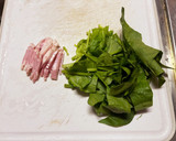 ベーコンとほうれん草と卵の炒め物作り方1写真