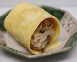 朝昼夕♪薄焼き卵でちりめん山椒玄米結び作り方6写真