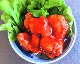 甘酢唐揚げと十六穀米のサラダごはん作り方2写真