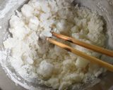 さつまいもとよもぎのお餅作り方1写真