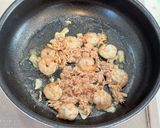 えびとツナのクリームパスタ作り方3写真