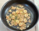えびとツナのクリームパスタ作り方4写真