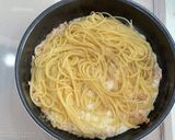 えびとツナのクリームパスタ作り方7写真
