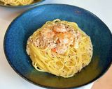 えびとツナのクリームパスタ作り方8写真
