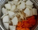 手軽な根菜と豆（おから）のほっこり味噌汁作り方7写真