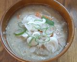 手軽な根菜と豆（おから）のほっこり味噌汁作り方11写真