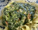 ほうれんそうと里芋のミルクパスタ作り方5写真
