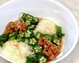 オクラ納豆ねばねば冷やし麺作り方2写真