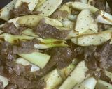 牛肉とマコモダケのあっさり炒め作り方3写真