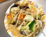 レンジもやし入コク旨オイきな粉味甘酢酢豚作り方14写真
