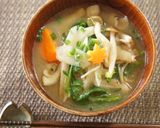 ルッコラときのこで＊あったか豚汁作り方8写真