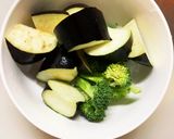 肉無チクワシーフード風味ゴマだれ野菜炒め作り方7写真