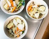 肉無チクワシーフード風味ゴマだれ野菜炒め作り方13写真