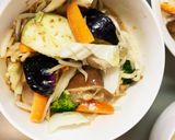 肉無チクワシーフード風味ゴマだれ野菜炒め作り方14写真