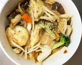 肉無チクワシーフード風味ゴマだれ野菜炒め作り方16写真
