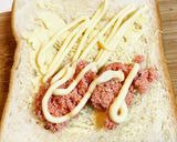 今朝の4w1hサンド「たらこマヨネーズ」作り方2写真