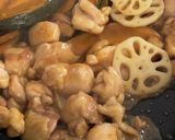 かぼちゃと鶏の甘酢照り焼き丼作り方6写真