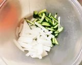 隙間埋め簡単居酒屋風さっぱり彩大根サラダ作り方1写真