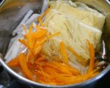 簡単！もち巾着のお味噌汁作り方3写真