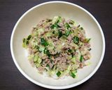 簡単☆お手軽餃子の具丼♩作り方6写真