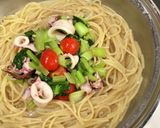 小松菜と*ヤリイカの具だくさんパスタ作り方13写真