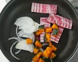 もちふわ。南瓜とベーコンの米粉ケークサレ作り方2写真