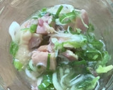 やきとり缶詰で☆塩やきとり葱まみれ丼作り方6写真