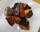 米粉を使ってぶりの黒酢照り焼き作り方5写真