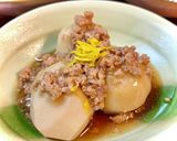 茅乃舎だし　里芋煮鶏そぼろ餡かけ★小鉢作り方11写真