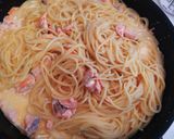 簡単！サーモンのクリームパスタ！作り方6写真