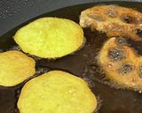 フライパンで素揚げ　さつまいもとれんこん作り方4写真