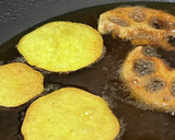 フライパンで素揚げ　さつまいもとれんこん作り方4写真