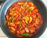 水漬けパスタでもちもちナポリタン作り方5写真