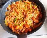 水漬けパスタでもちもちナポリタン作り方6写真