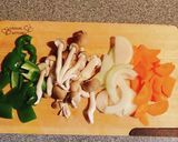豚肉と野菜のピリ辛オーロラソース作り方1写真