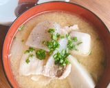 里芋豚バラ味噌汁with コチジャン作り方8写真