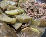 米粉でとろりん！ナスと安い牛肉の治部煮風作り方5写真