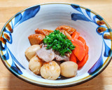 豚こま肉と里芋と薩摩揚げの中華炒め作り方6写真