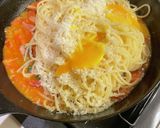 美味！燻製ベーコンとバジルのトマトパスタ作り方3写真
