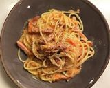 美味！燻製ベーコンとバジルのトマトパスタ作り方4写真