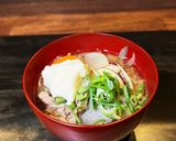 具沢山味噌仕立ての牛汁、呉豆腐添え作り方5写真