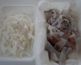 波里のお米の粉で作る大根とイカのチヂミ作り方3写真