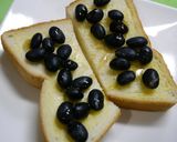 簡単！黒豆バタートースト　あんバタ風味作り方2写真