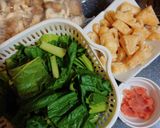 レンチン小松菜と薄揚げ＆シメジの明太和え作り方1写真