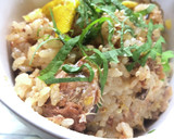 サバ缶とみかんの炊き込みご飯？！作り方5写真