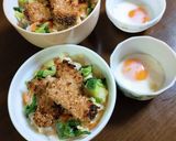 全部レンジで！揚げずに和風あんのカツ丼作り方6写真